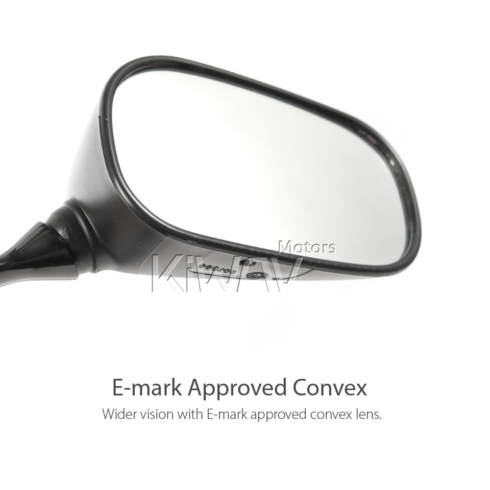 VAWiK replace Right Mirror FS142 Chrome Convex Lens For Suzuki GSX-R600 01′-03′
