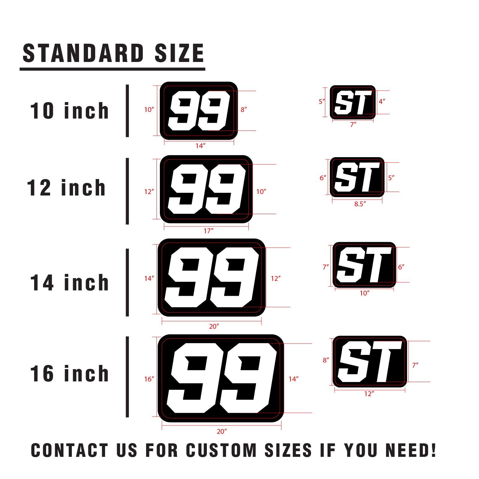 Custom SCCA Autocross Number Class Sticker Magnet Glossy Matte 05B White Black