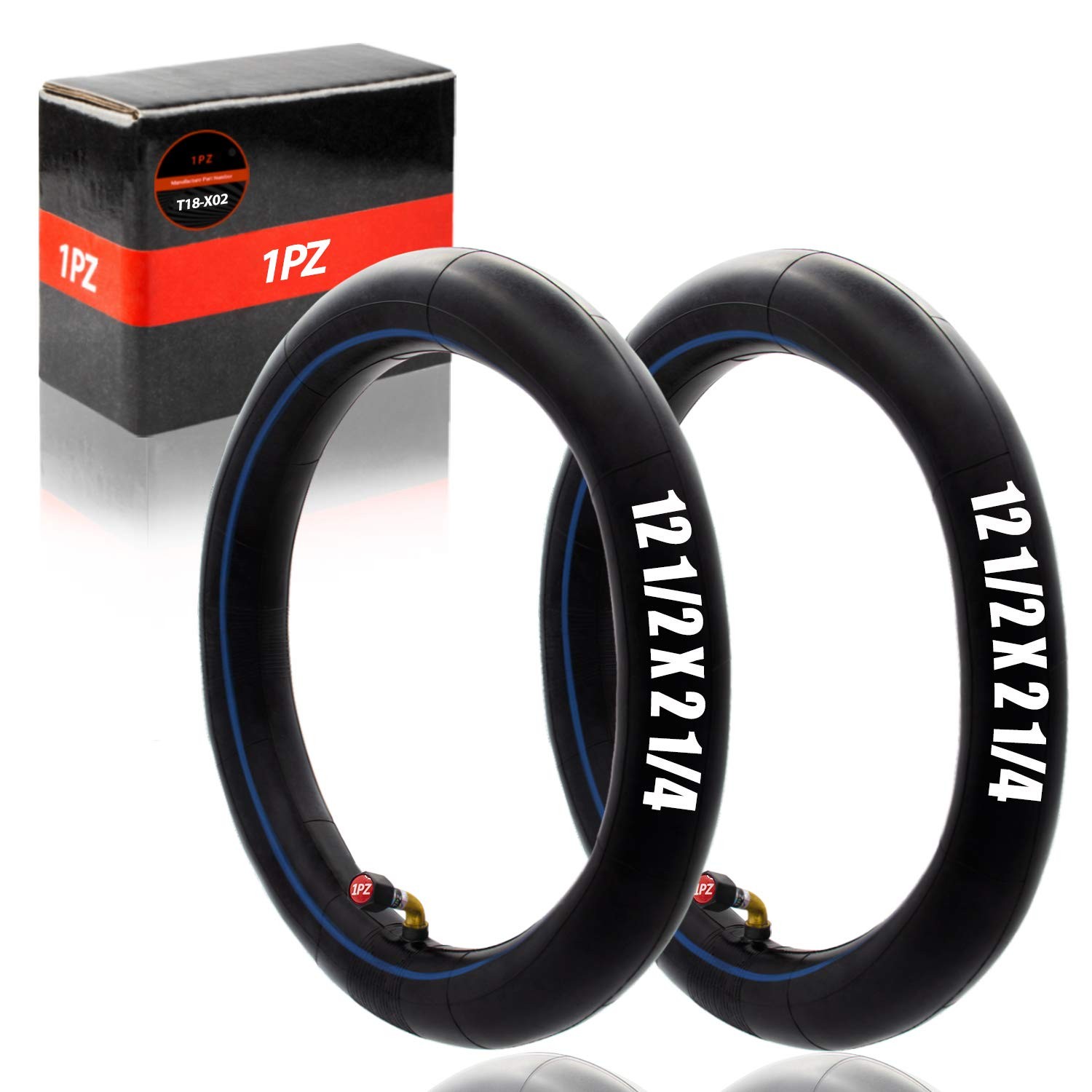 1PZ 12.5×2.25 Inner Tube with Angled Valve for Electric Scooters 12.5 x 2.25