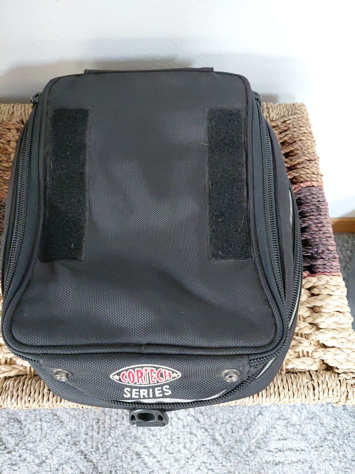 Cortech Mini Tank Bag Magnetic 82-401 Motorcycle Black Textile Expandable