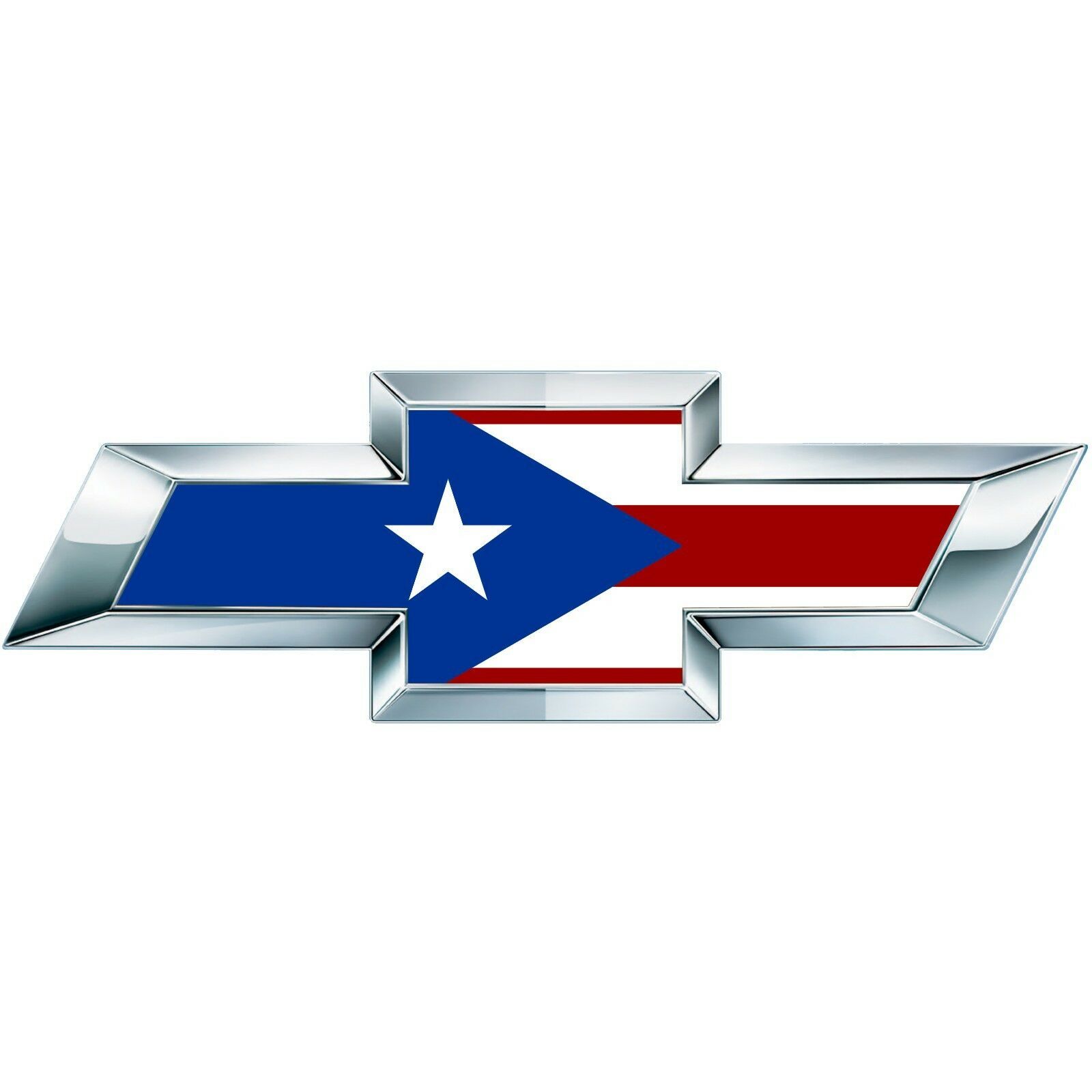 CJ 2 Silverado Puerto Rico Flag Universal Chevy Bowtie Vinyl Emblem Overlay