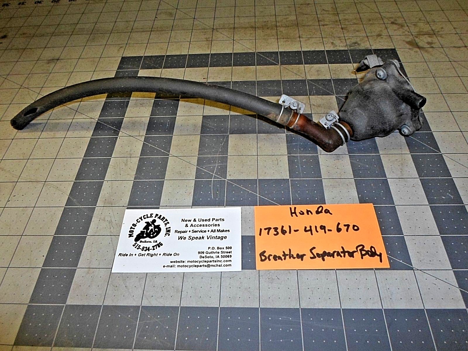 HONDA C70 17361-419-670 BREATHER SEPARATOR USED 1 QUANTITY OEM FREE SHIPPING
