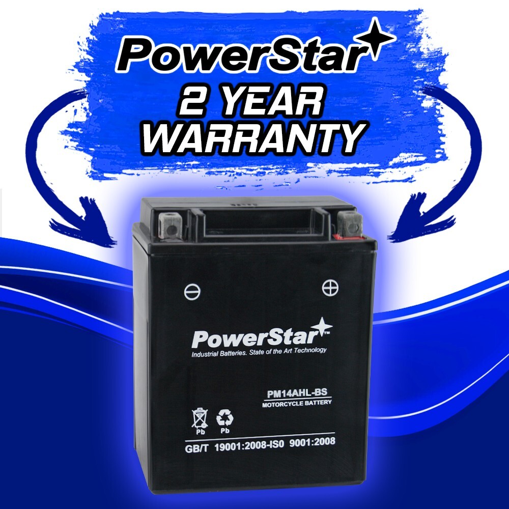 PowerStar YTX14AHL-BS Jet Ski Battery for ARCTIC CAT Tiger Shark 770CC 97-’99