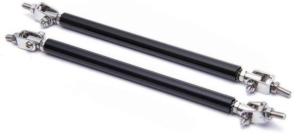 2pcs Adjustable Black 7.87-13 Front Lip Strut Rod Bumper Splitter UnColor: Black