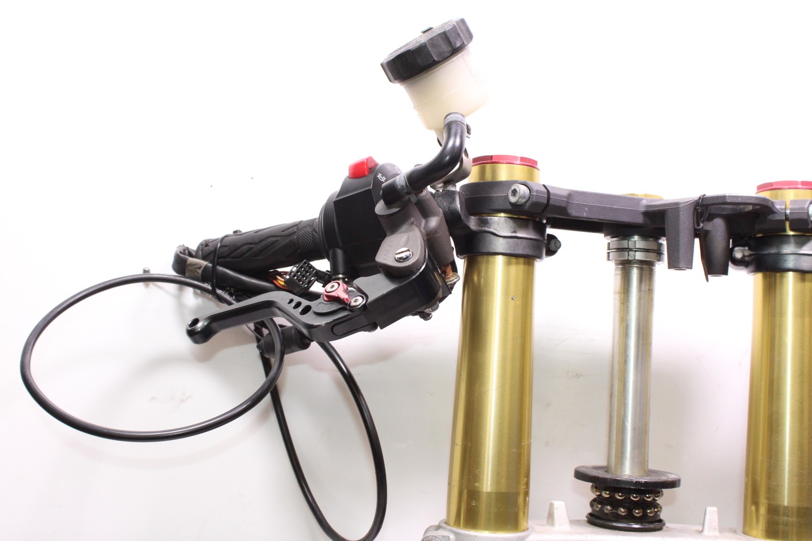 09-16 SUZUKI GSXR 1000 FRONT END FORKS SUSPENSION HANDLEBARS TRIPLE TREE