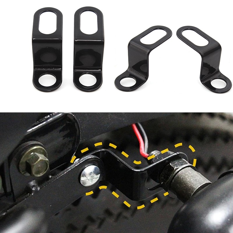 2× Universal Black Metal Motor Tachometer Speedometer Meter Gauge Bracket Mount