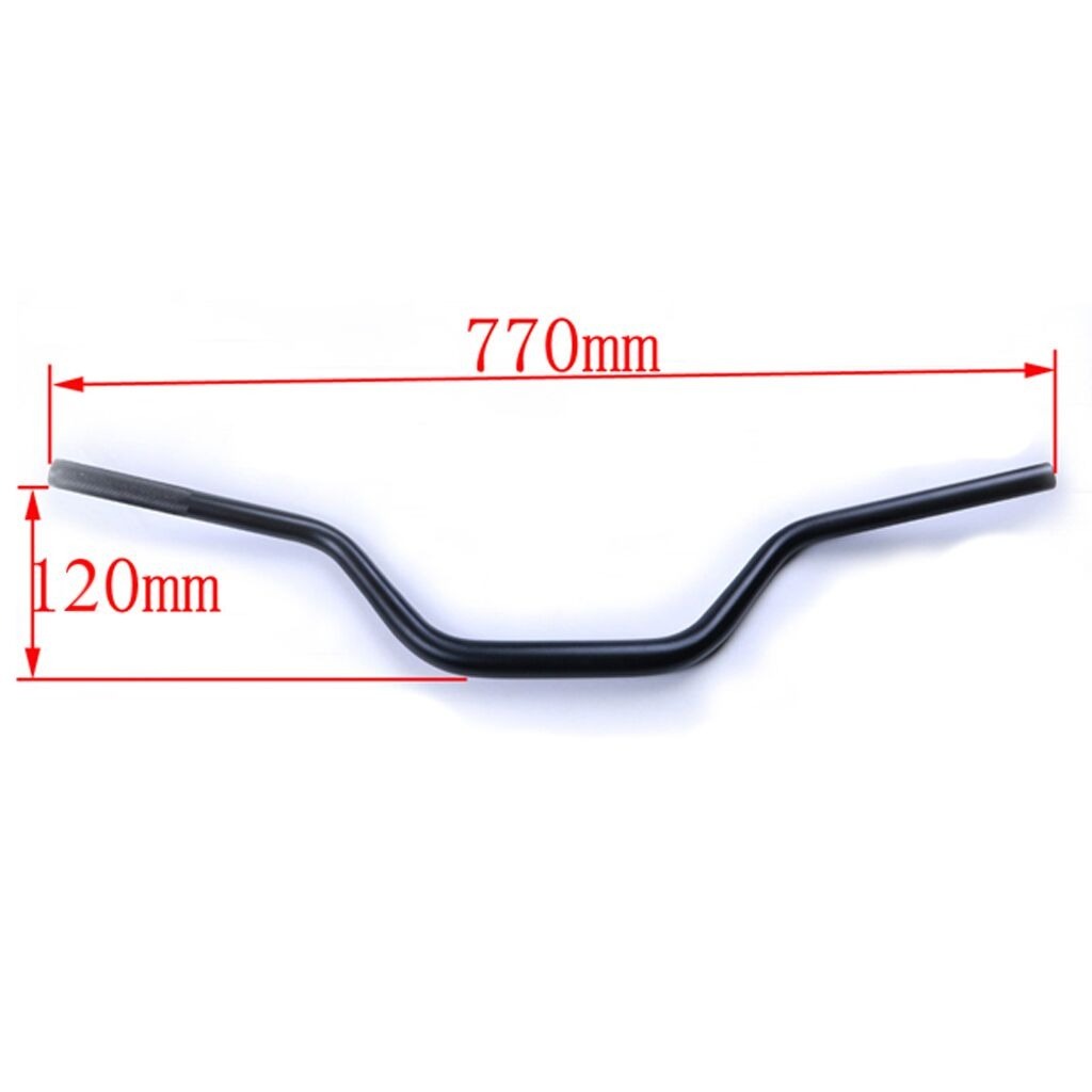 BLACK / TITANIUM HANDLEBARS 1-1/8 INCH TO 7/8 CR HIGH BEND