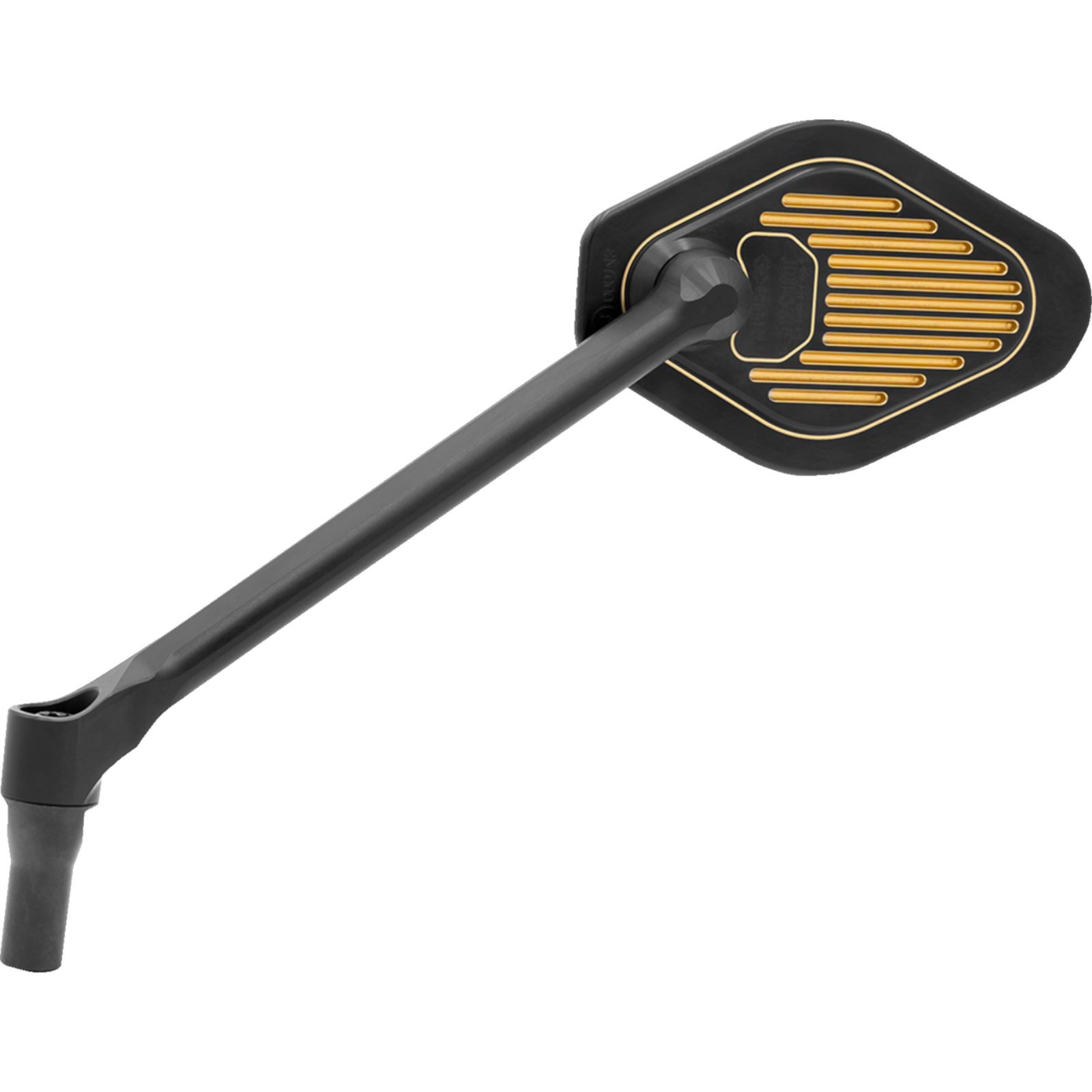 Mirror – Adjustable – Diamond – Black/Gold – Long Stem – Left 0640-1868