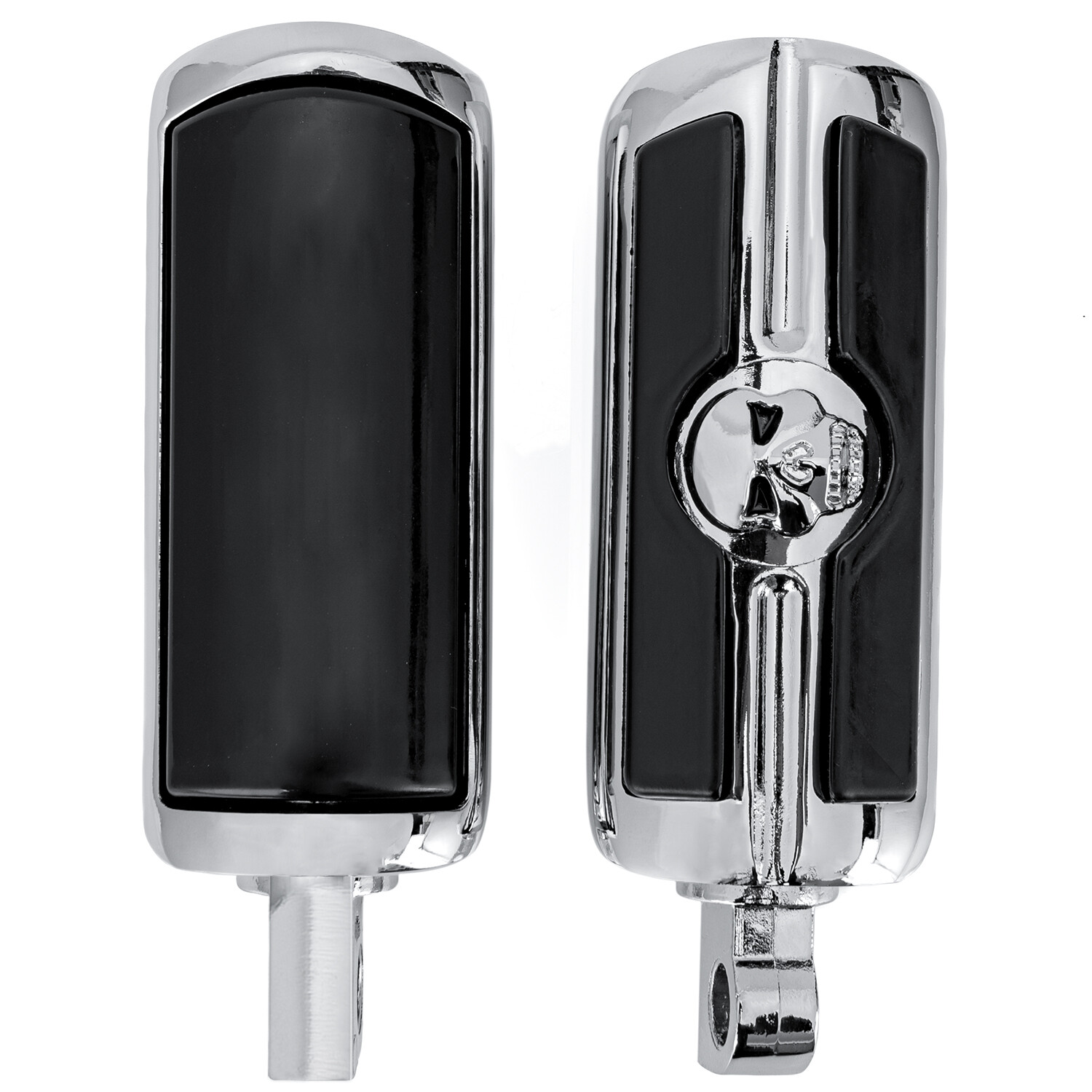 2X Foot Pegs Pedal Pad Footrest For Harley Softail Touring Suzuki Male Peg Mount