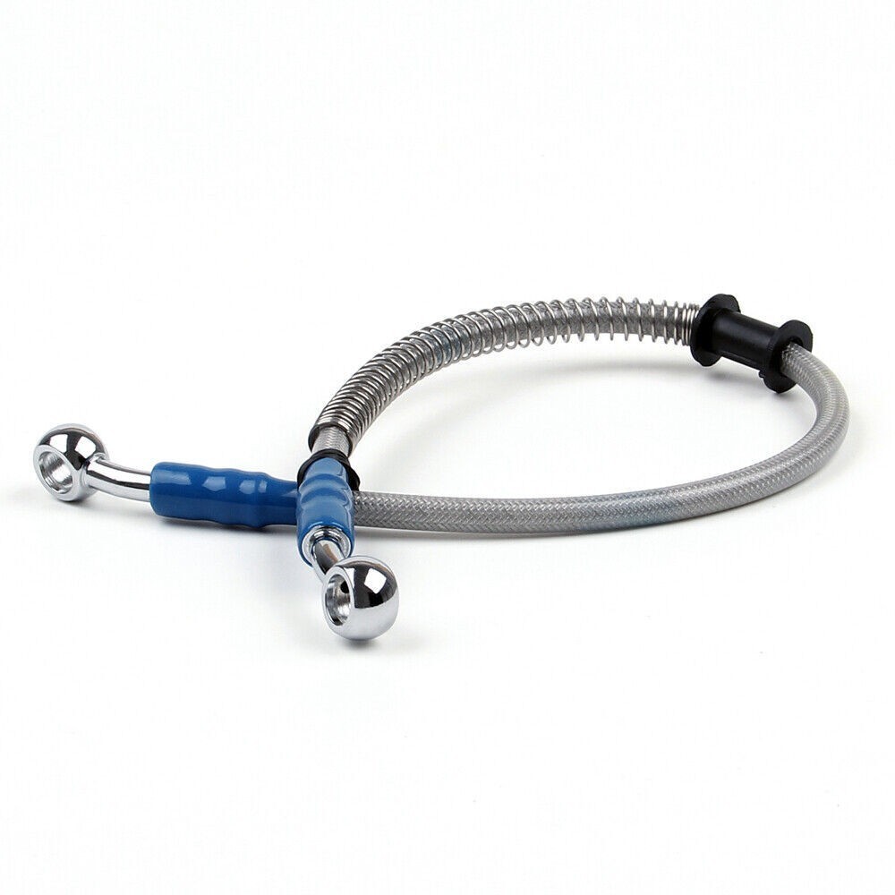 🧵45cm/18″ M10 Brake Oil Hose Line Banjo Fitting Stainless Steel End#