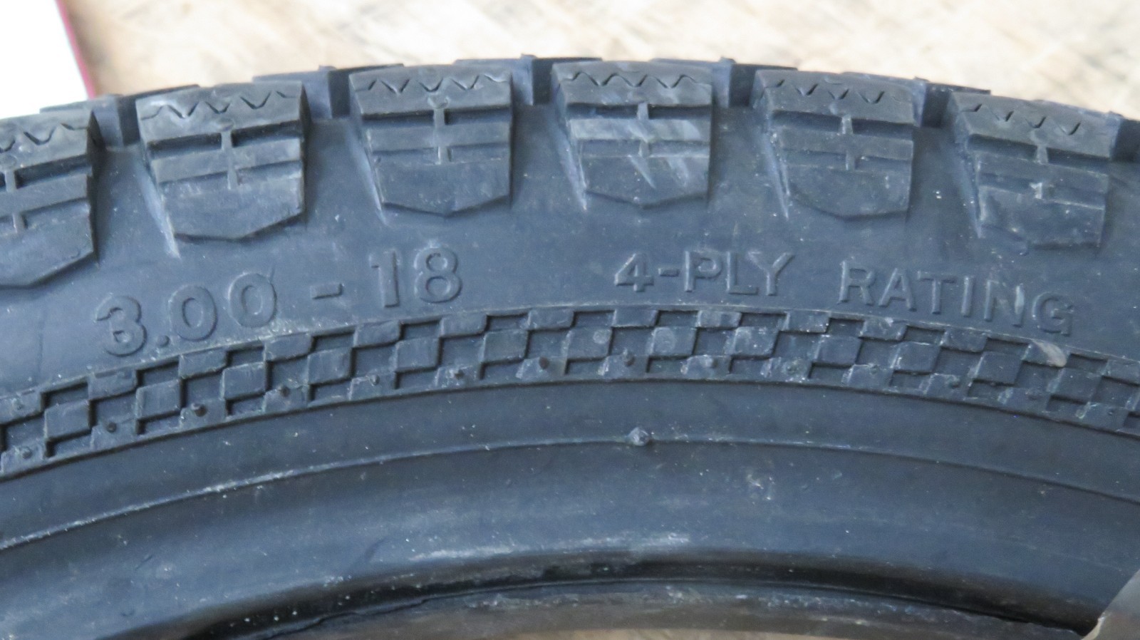 Million 3.00-18 Black Checker Sport Motorcycle Street Tire Vintage Harley