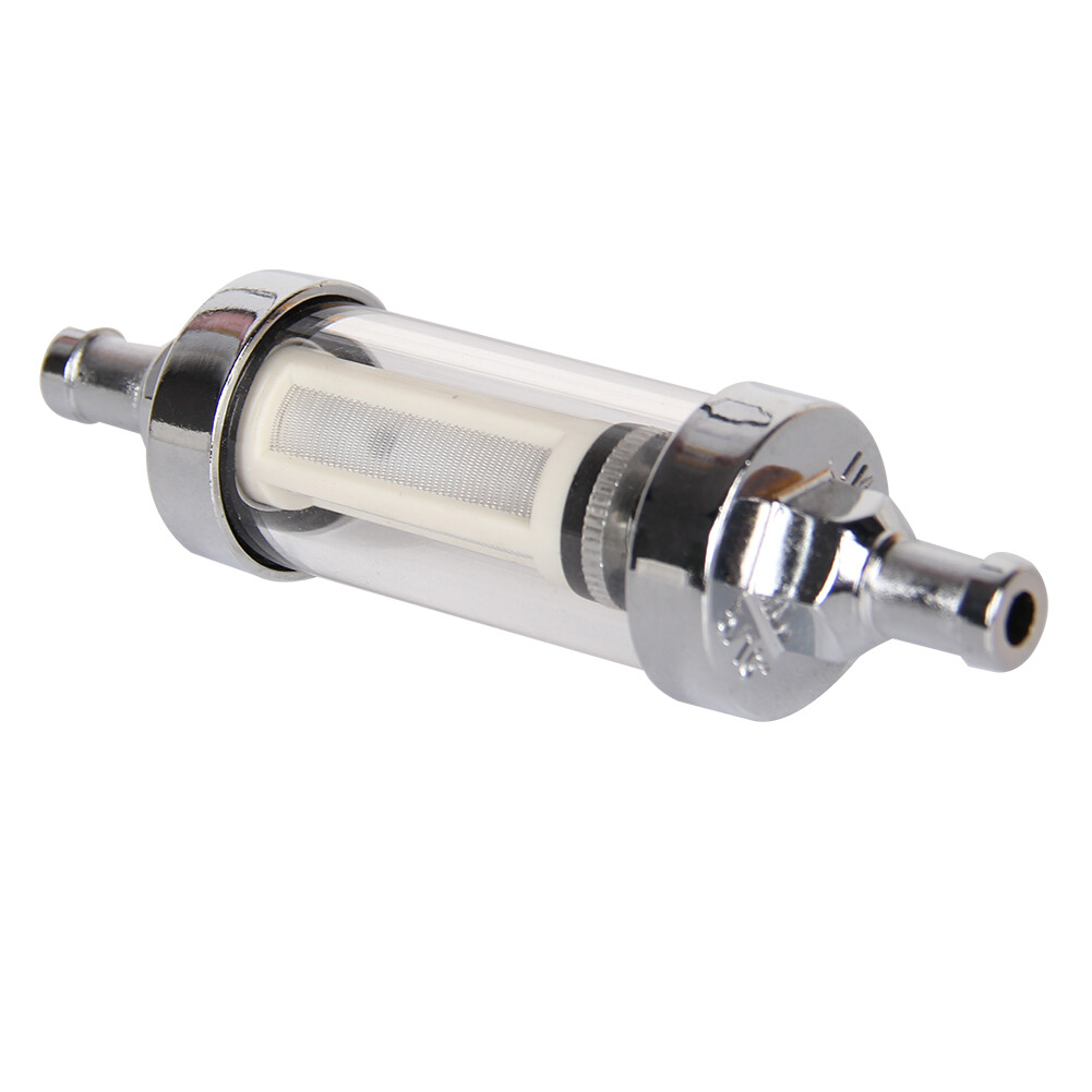 5/16 in. Inline Universal Chrome Glass Clearview Fuel Filter Petrol Diesel 9747