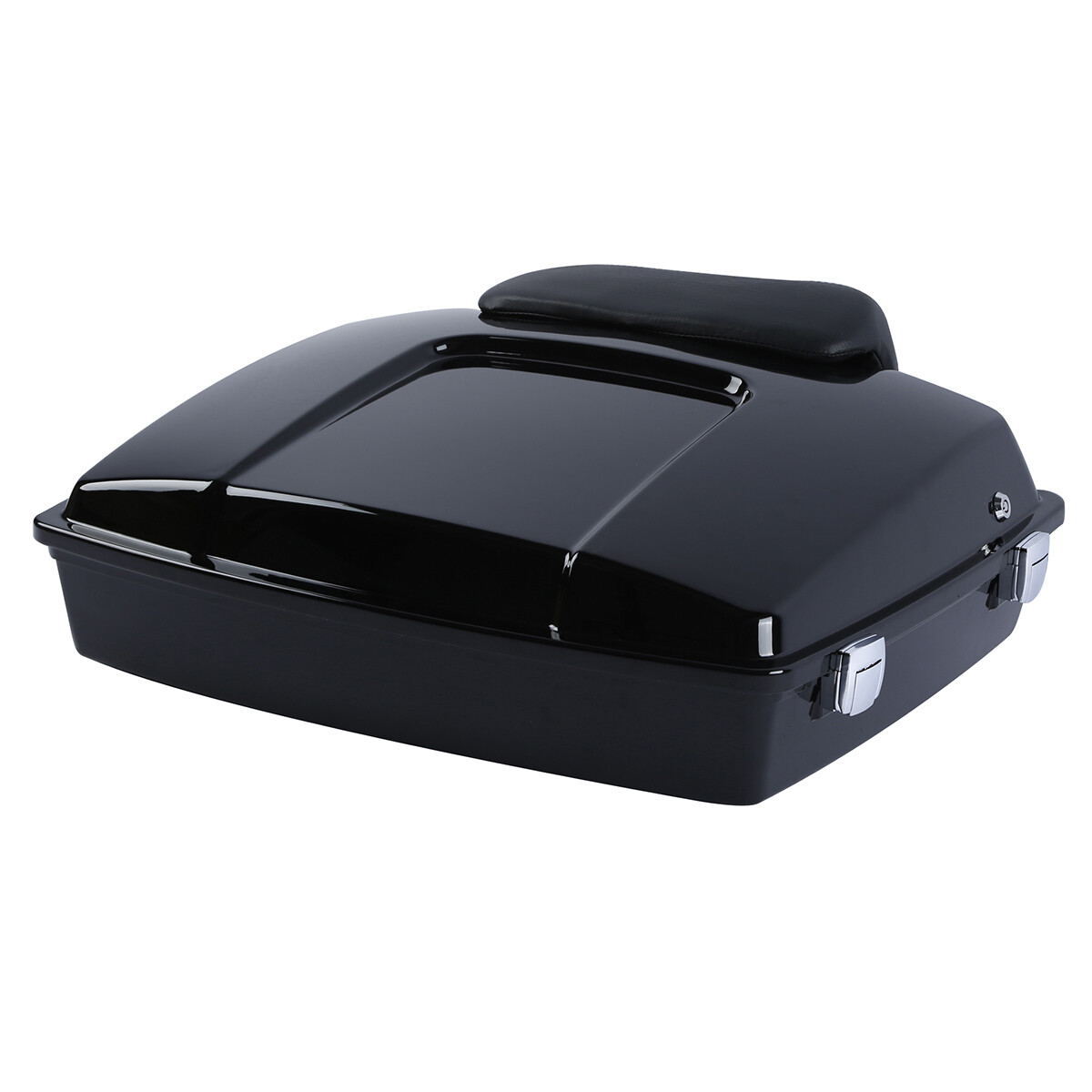 Vivid Black Razor Pack Trunk Chopped Backrest For Harley Tour Pak Touring 97-13