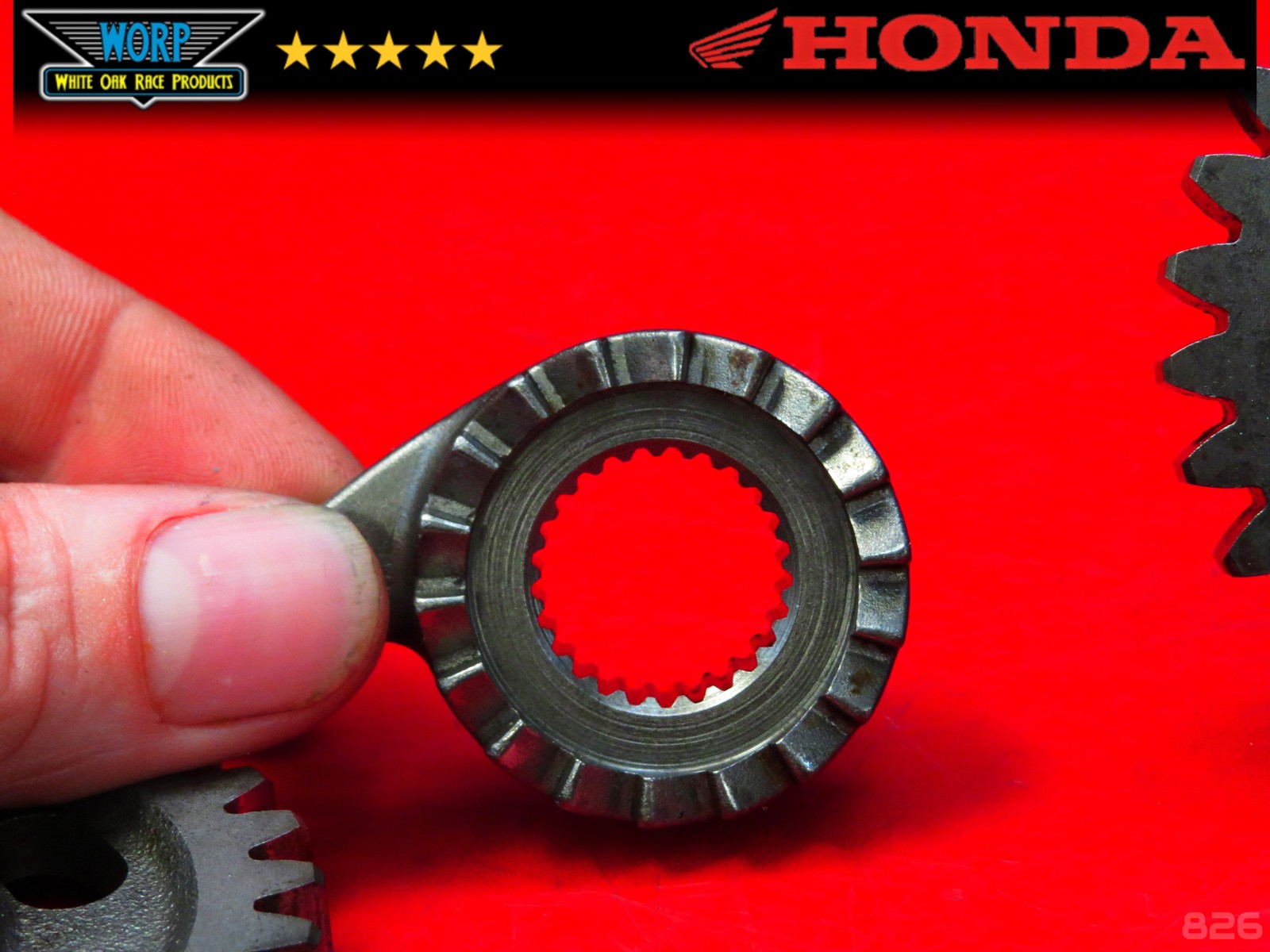 1982 HONDA CR250R KICK START STARTER KICKSTART GEAR SHAFT SPINDLE OEM / CR480