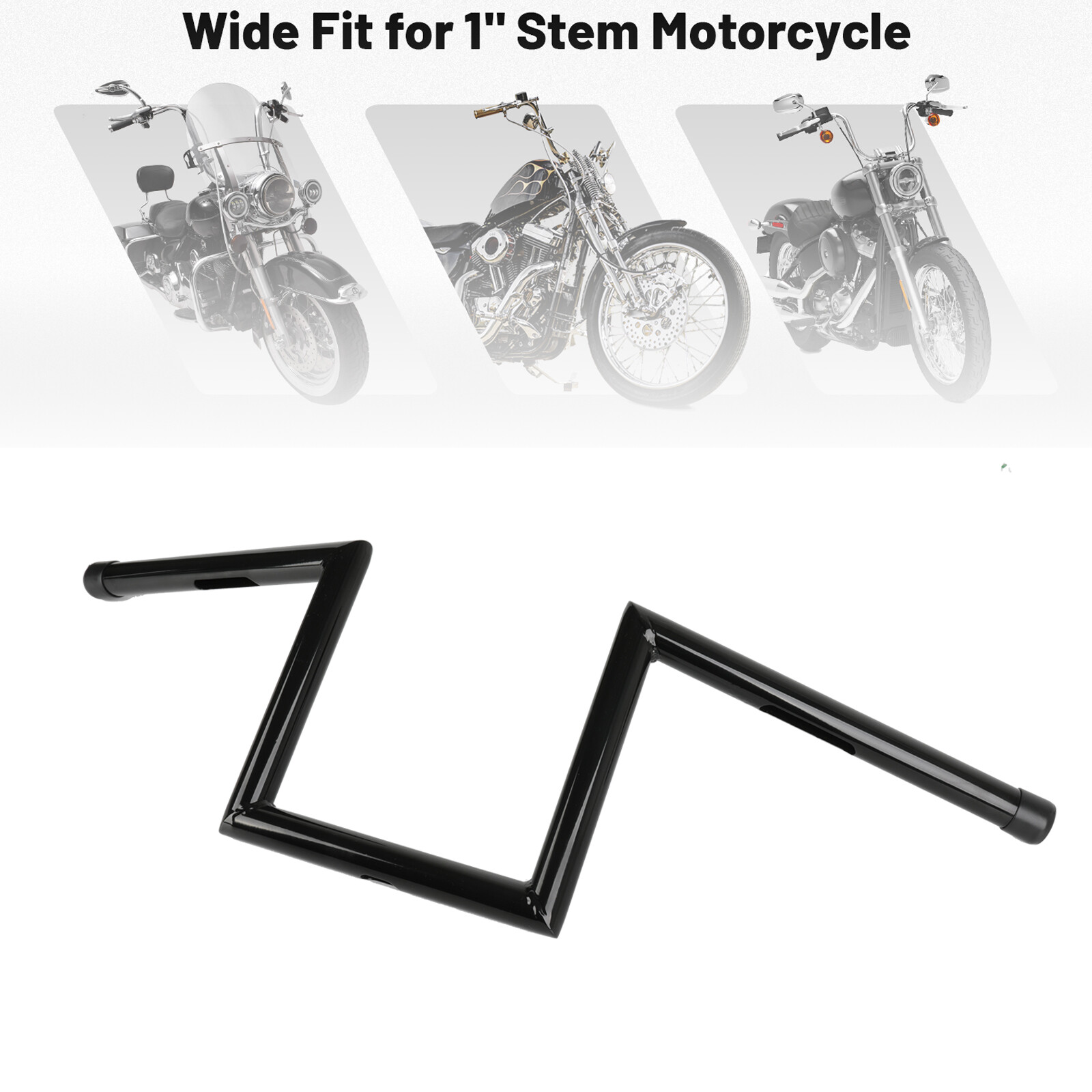 1″ 25mm Handlebar 8″ Rise Z-Bar Ape Hanger For Honda Shadow VT750 VT1100 Bobber