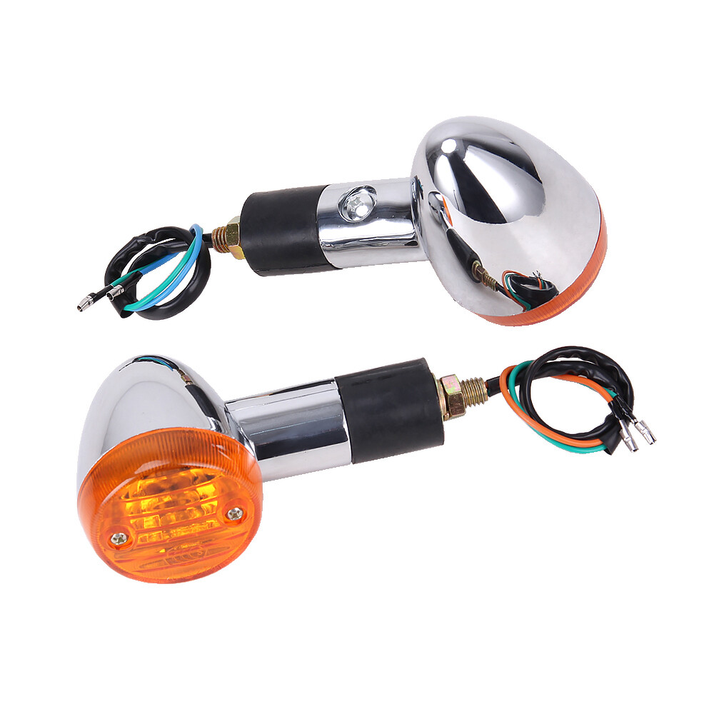 Pair Motorcycle Amber Turn Signals For Kawasaki VN Vulcan 500 800 88 900 Classic