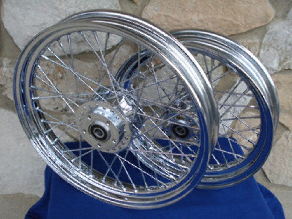 40 SPOKE WHEEL SET FOR HARLEY DYNA SPORTSTER FXR NARROW GLIDE 1984-99