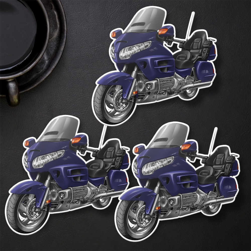 Honda GL1800 Gold Wing 2001-2010 Stickers-Set of 3 Kiss-Cut Motorcycle Decals