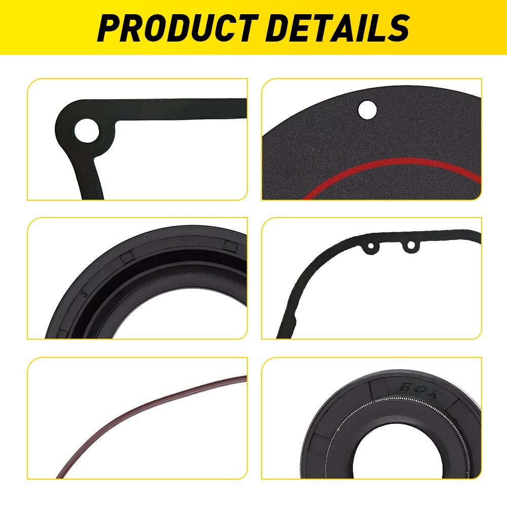 2Set Primary Gasket Kit with Seal O-Ring Compatible for Harley Davidson Electra