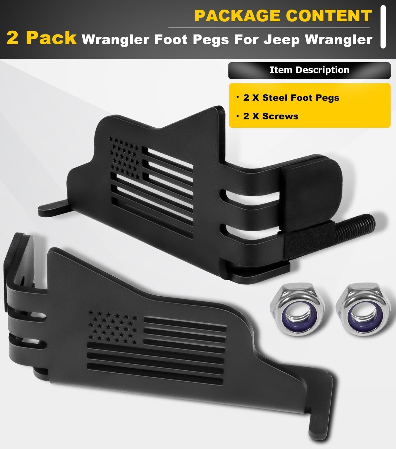 Wrangler Foot Pegs For Jeep Wrangler JK JL JKU JLU 2007-2025 Gladiator JT 2/4 Do