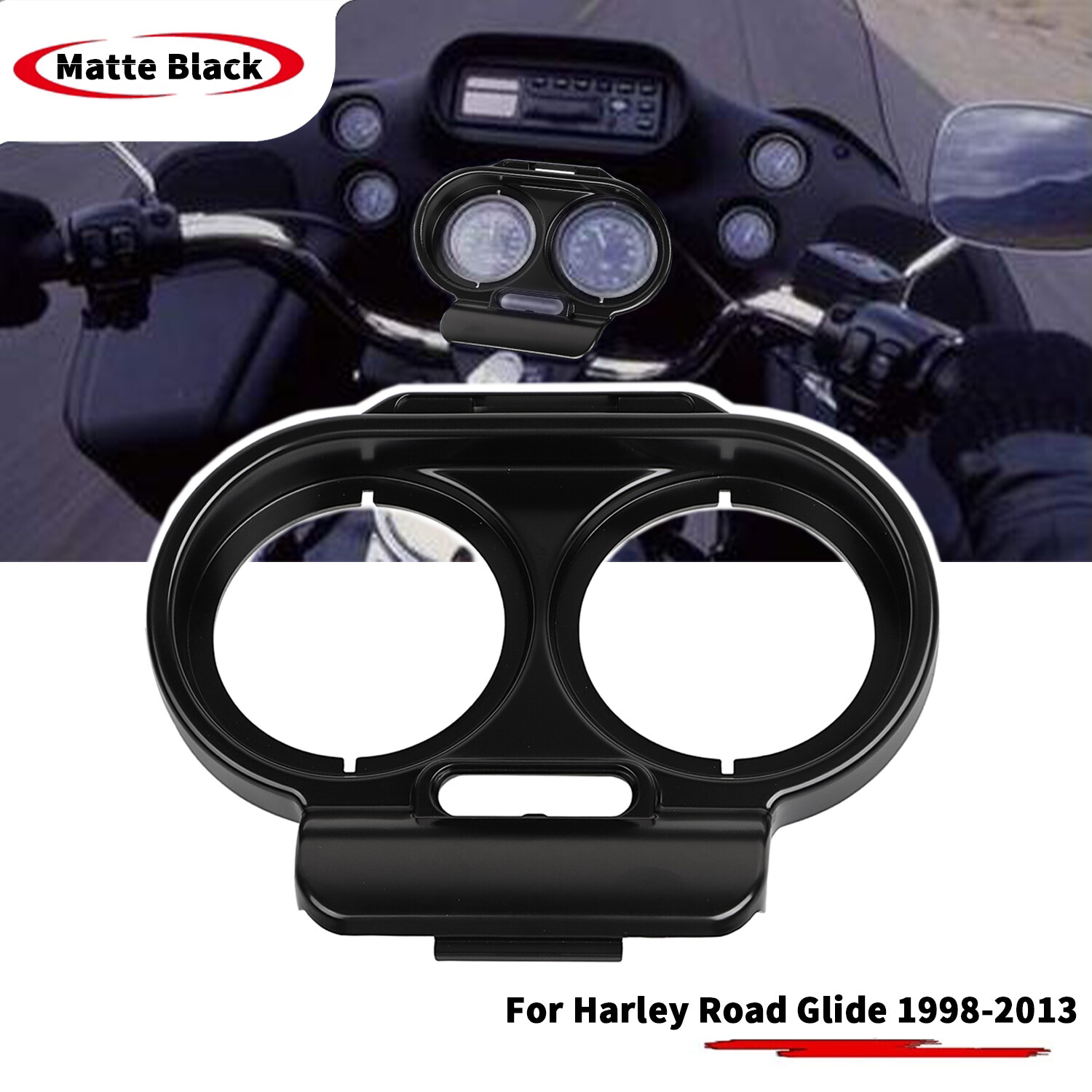 Mount Gauge Cover Nacelle Housing Fairing For Harley Road Glide FLTR 1998-2013