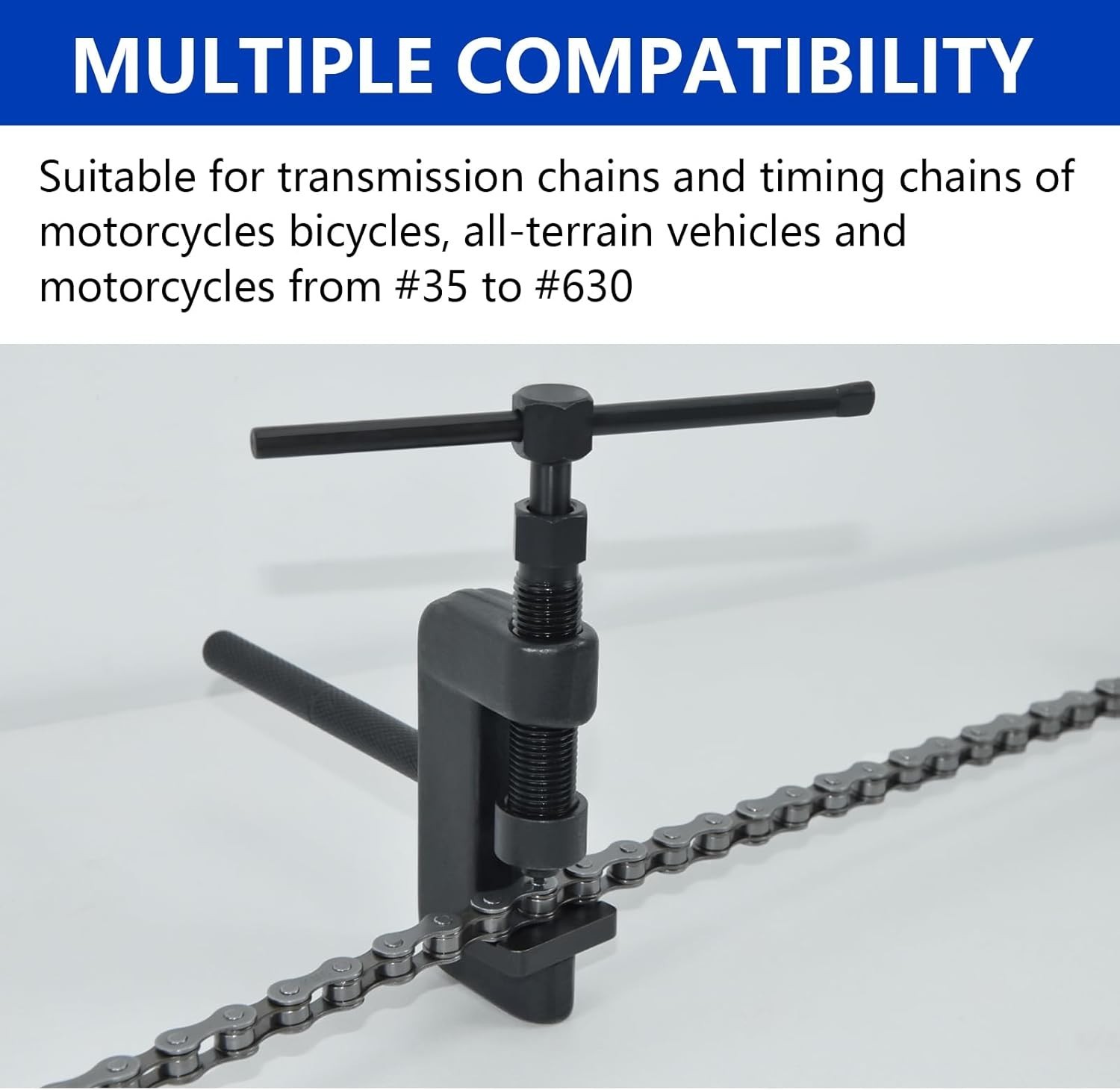 Motorcycle Chain Breaker Kit Chain Cutter Rivet Tool 520/525/530/630 Pitch ATV