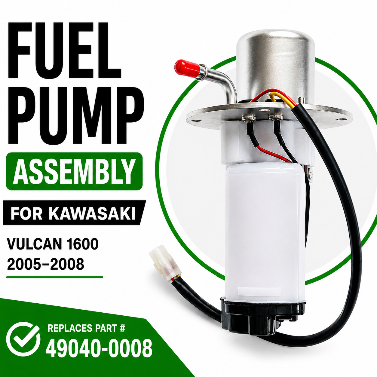 Fuel Pump Assembly for Kawasaki Vulcan 1600 2005-2008 Replaces 49040-0008