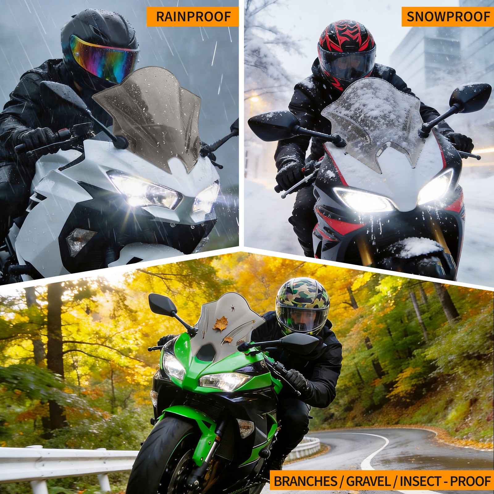 Dark Smoke For NINJA 500 SE 2024 2025 2026 Windscreen Double Bubble Windshield