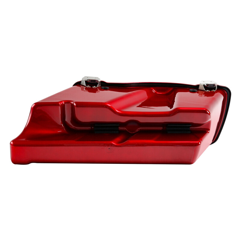 5″ Red Stretched Hard Saddlebags Fit For Harley Touring Street Glide 1993-2013