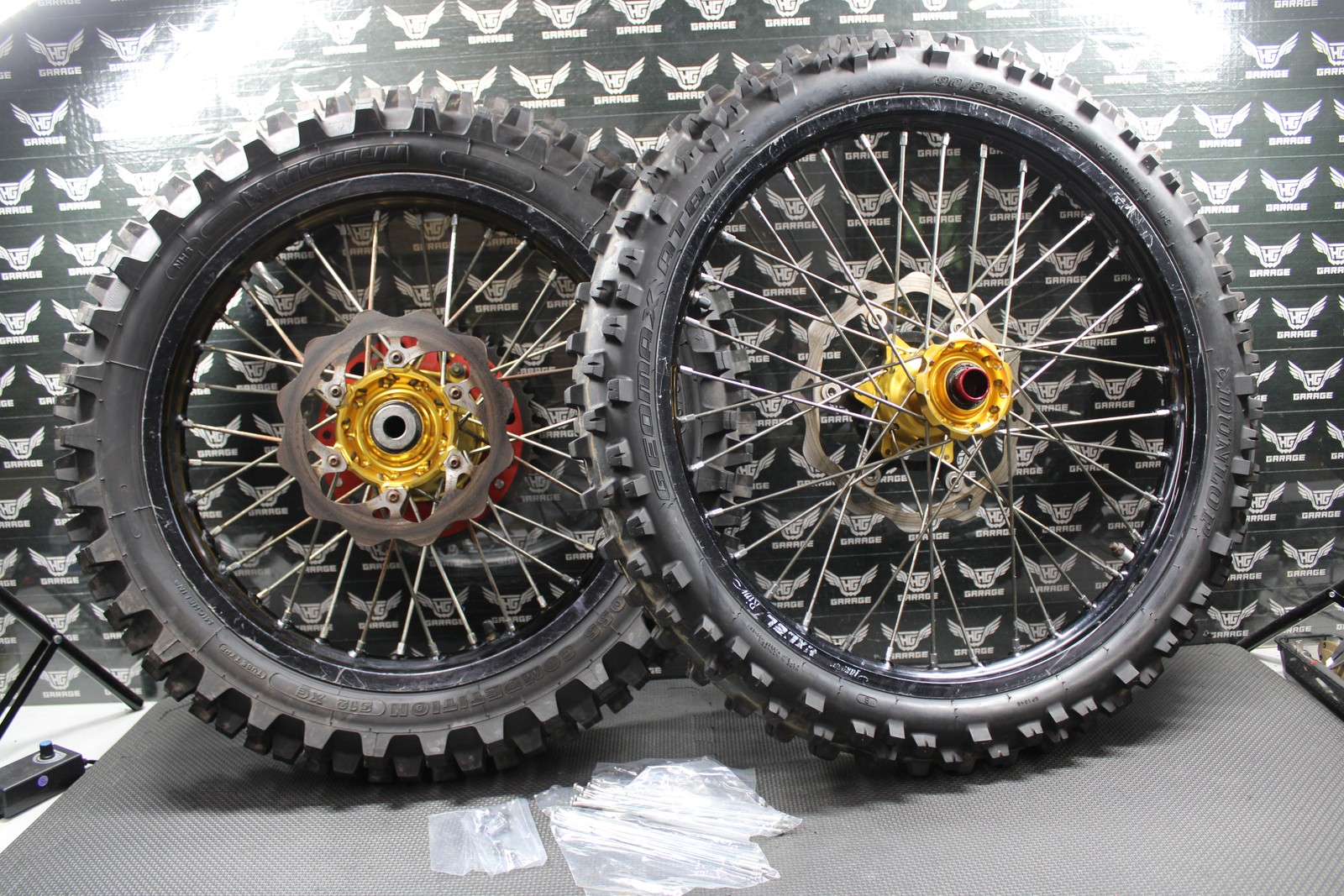 2011 GAS GAS 04-20 EC 250 300 EXCEL FRONT REAR WHEEL WHEELSET HAAN HUBS 18×2.15