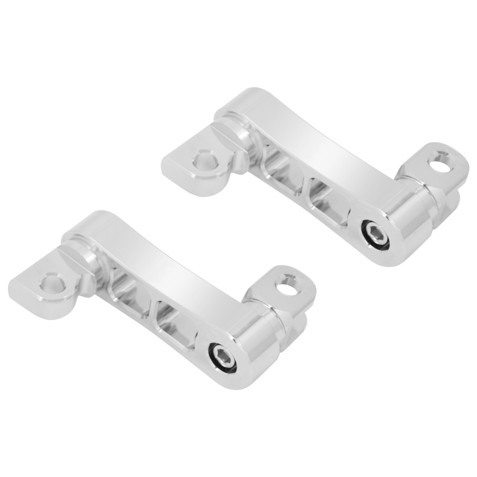 CNC Chrome Adjustable Male Mount Footpeg Extensions Fit For Harley XL FLH FXDF