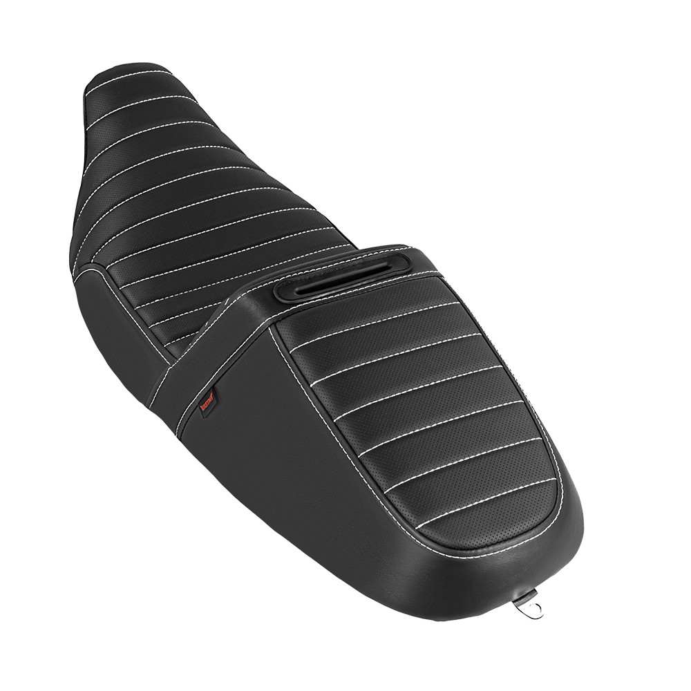 Black / White Line Step Up Seat For Harley Electra Glide Classic FLHTC 1997-2007