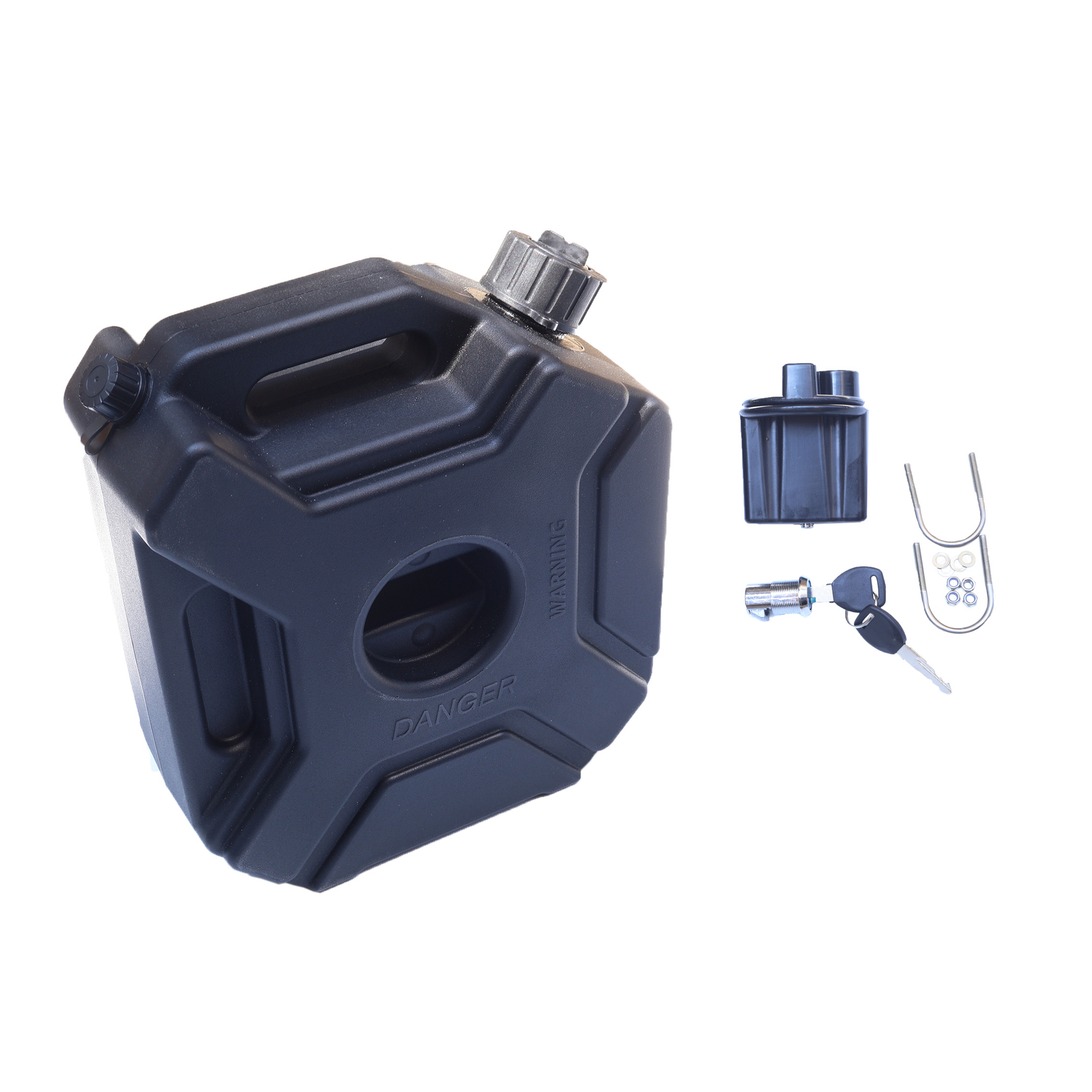 Spare fuel tank 5L,1.3 Gallon Fuel with mount Portable Gas Tank For Motorcycle