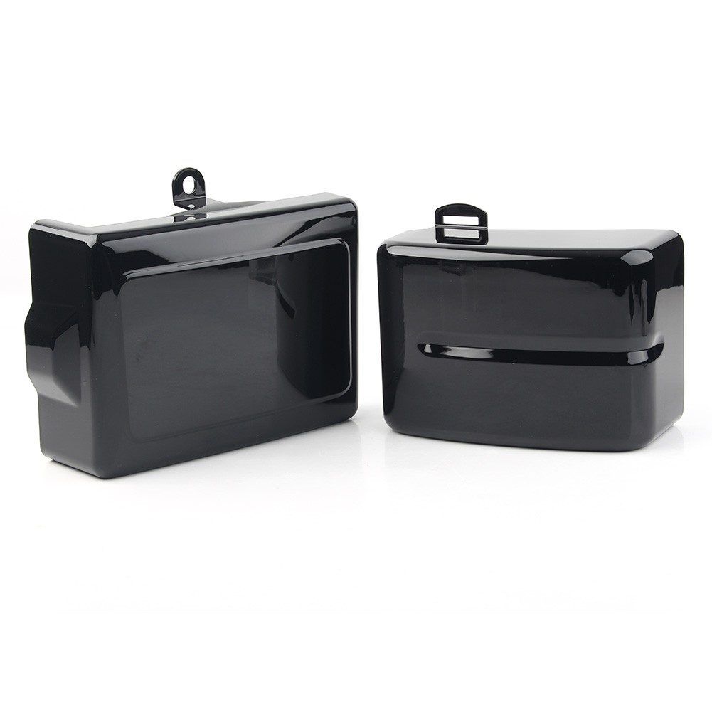 Battery Side Covers For Harley Dyna Fat Street Bob Super Glide 06-17 Gloss Black