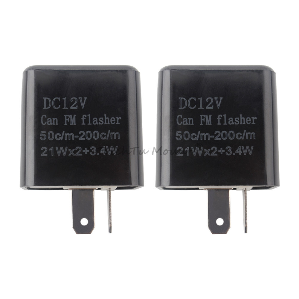 2Pcs 12V Automatic Electronic LED Flasher Relay for Turn Signal Light Fast Flash