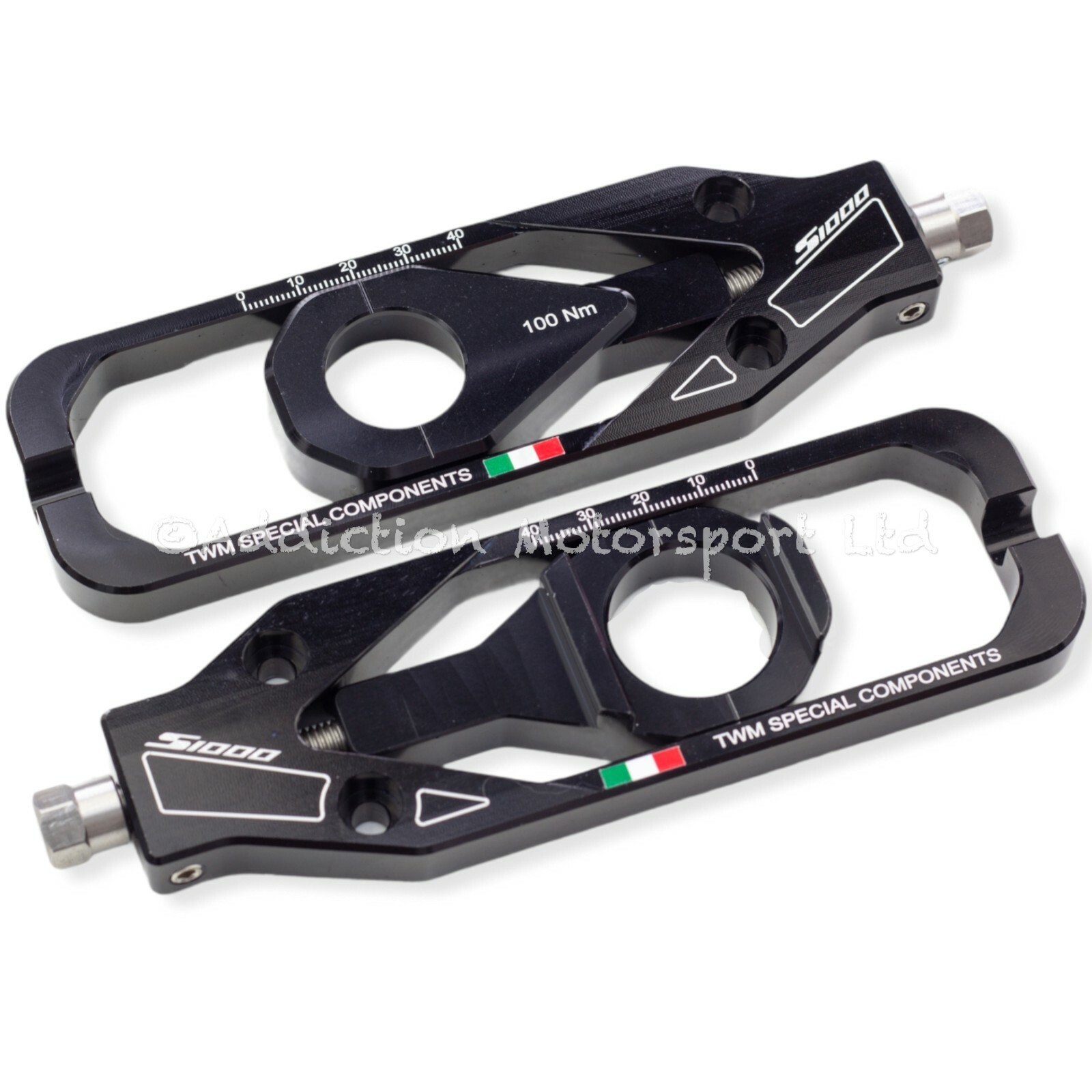 TWM CNC Billet Aluminium Black Chain Adjuster for BMW S1000RR 2025 – TCBMW.02.N