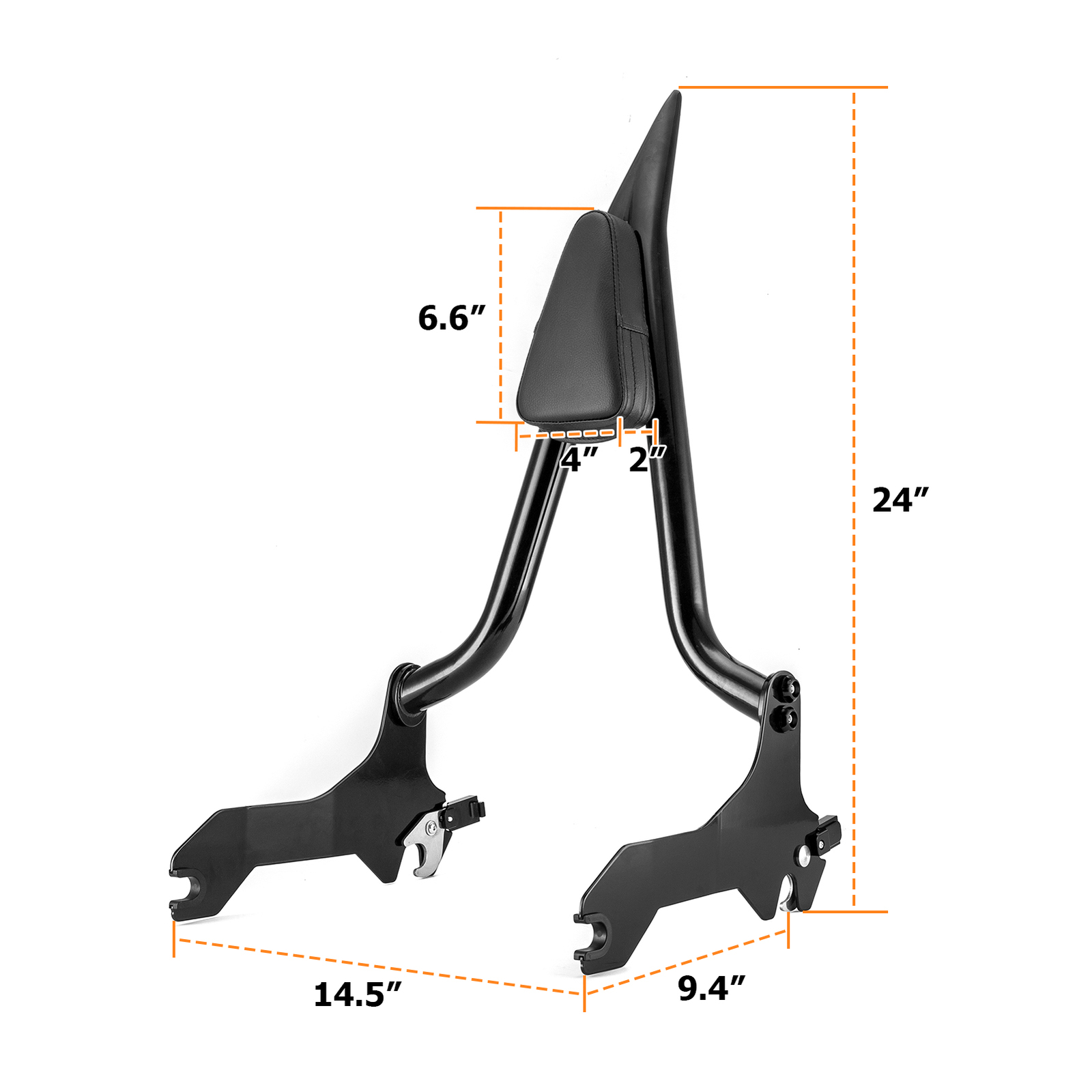 Detachable Sissy Bar Passenger Backrest w/ Pad For Harley Fat Boy Breakout 18-24