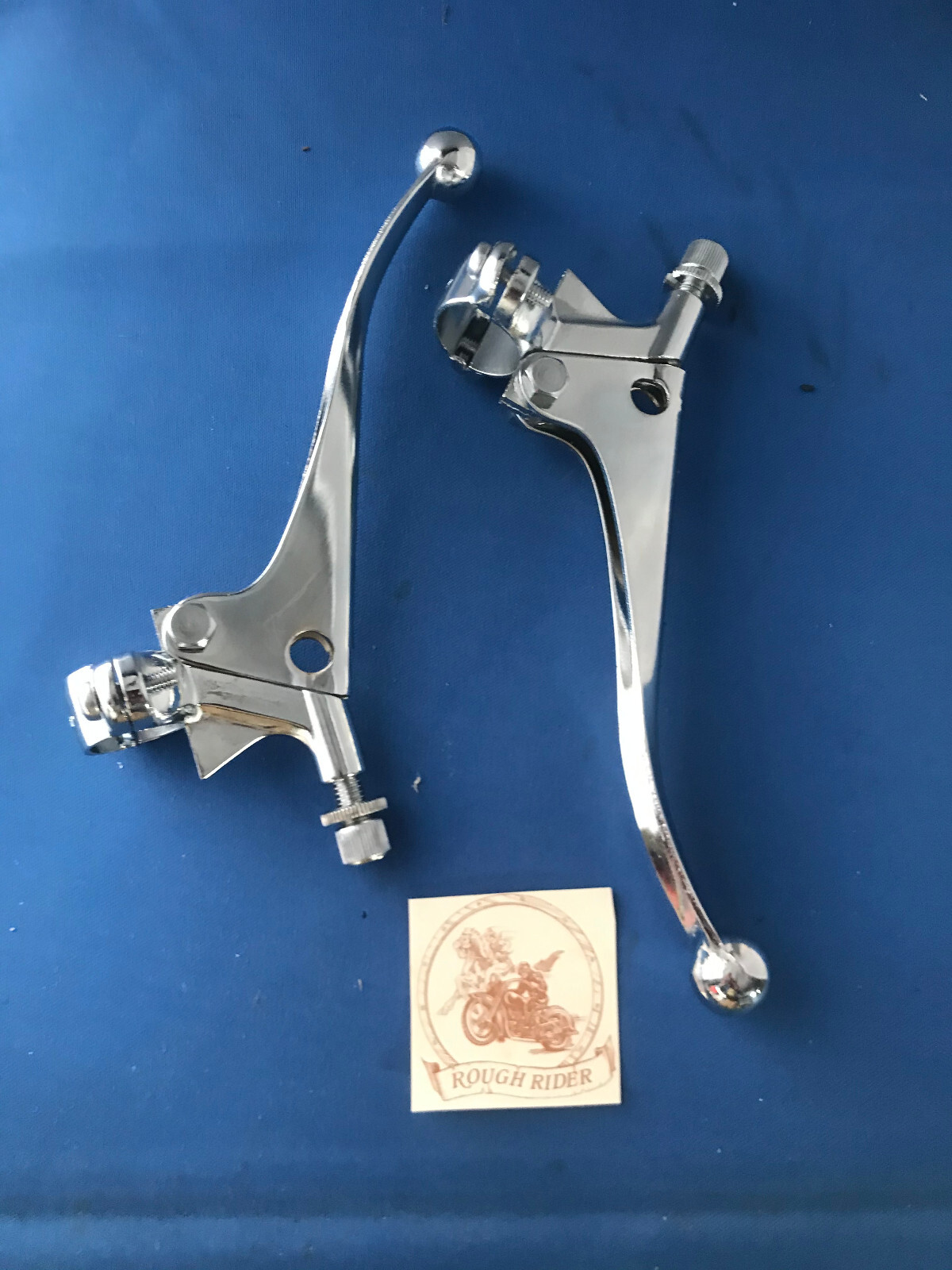 British 7/8″ Chrome Lever Set for BSA Triumph Norton Made in Japan