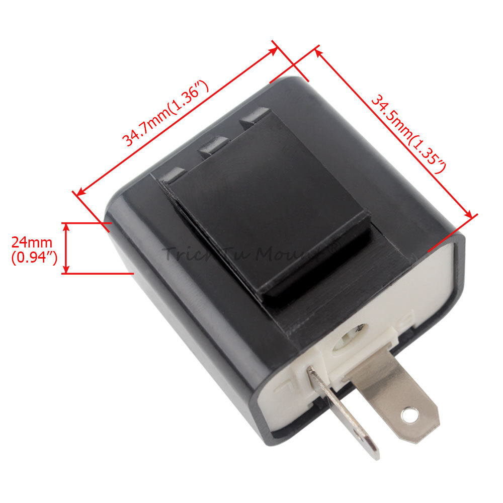 2Pcs 12V Automatic Electronic LED Flasher Relay for Turn Signal Light Fast Flash