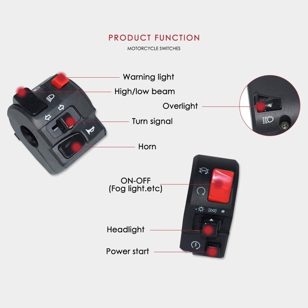 Durable Push Button Handlebar Switches – Waterproof ATV & Motorcycle Essential