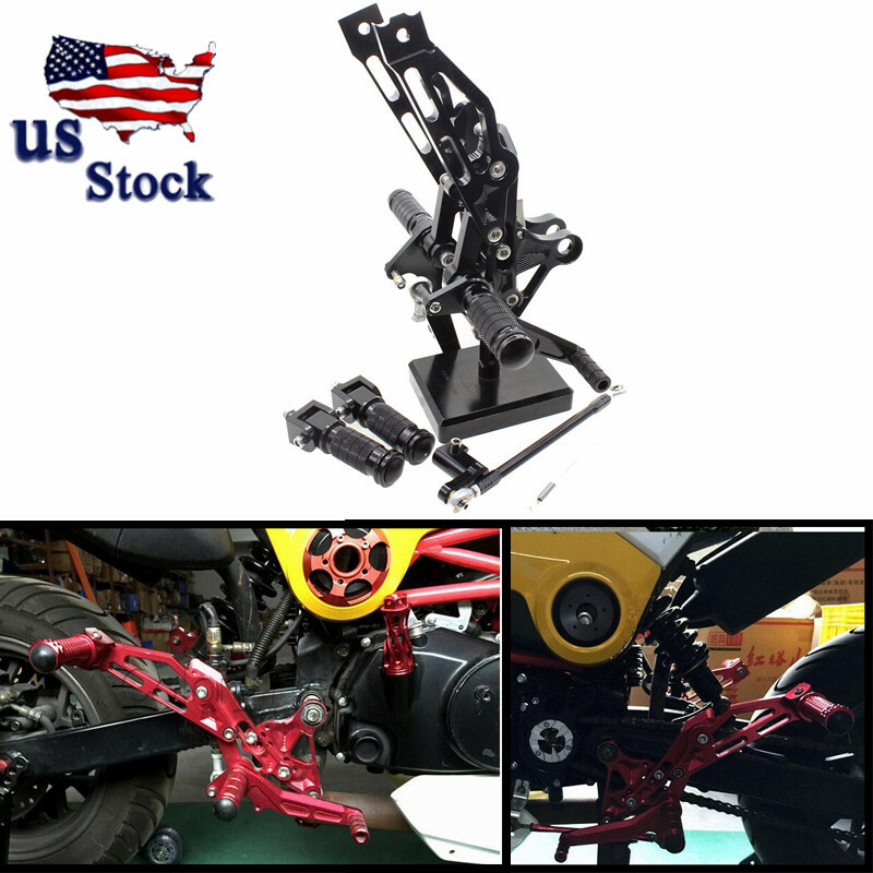 CNC Racing For Honda GROM MSX125 2012-2015 2014 Adjust Footpegs Rearset Black