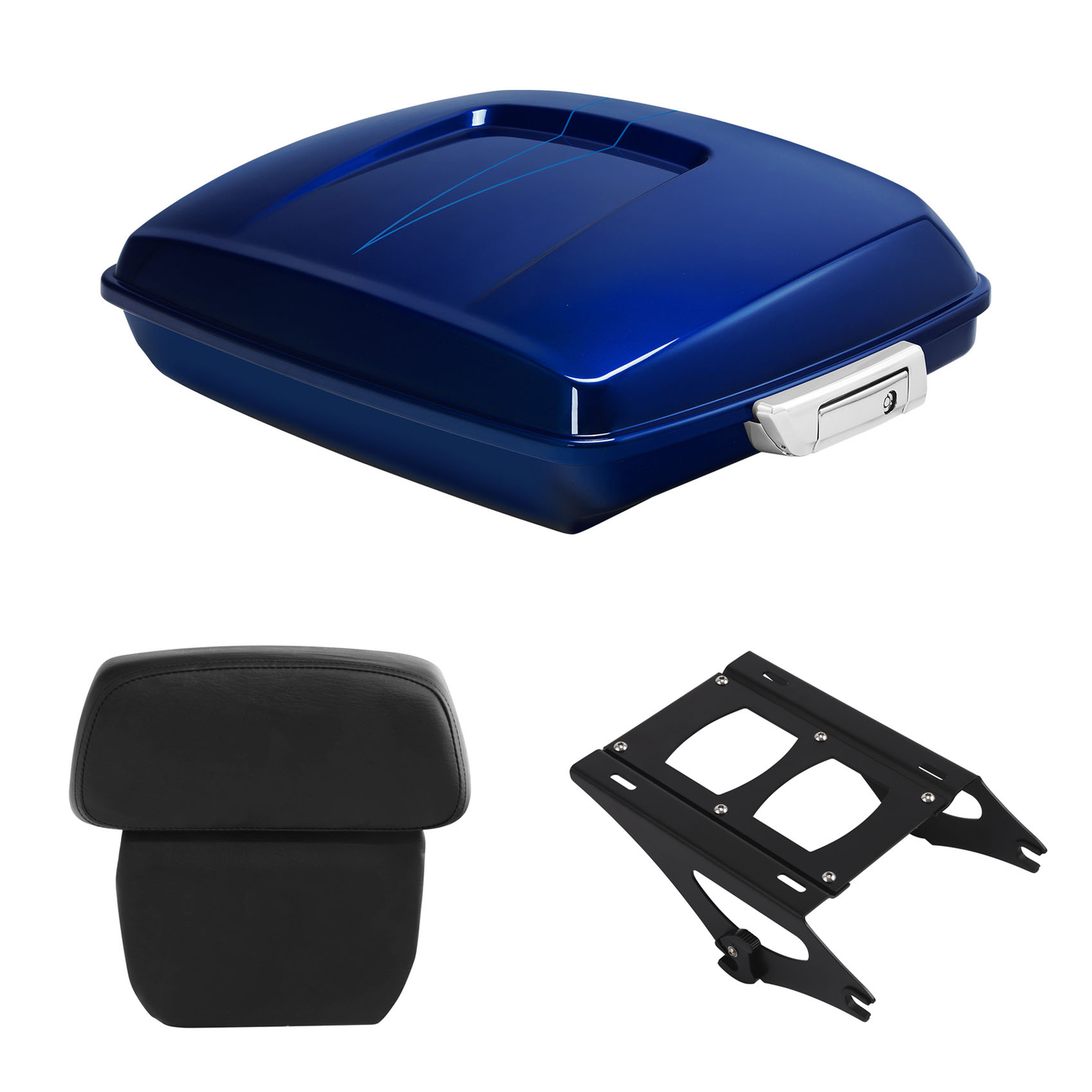 Razor Trunk Pad Mount Rack Fit For Harley Road Street Glide 14-26 Superior Blue