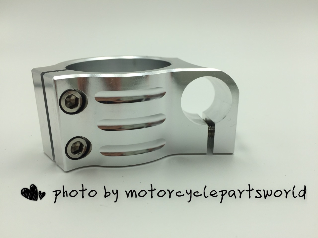Silver 35mm Cafe Racer Bar 7/8″ Motorcycle Universal Clip-On Handlebar Fork Tube