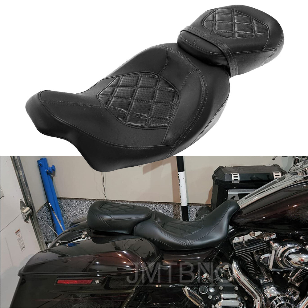 Driver Passenger Seat For Harley Touring Street Glide FLHX Road King FLHR 09-23