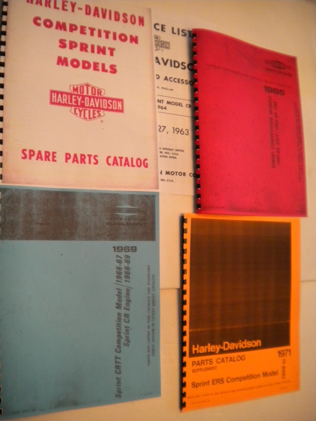 H-D Sprint CR,CRS,CRTT 250 & ERS 350 Parts Manuals-4-NEW