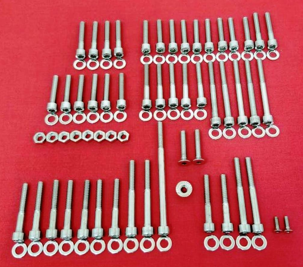 HONDA 1975-77 CB400F CB400/4 POLISHED STAINLESS STEEL ENGINE BOLT SCREW KIT SET