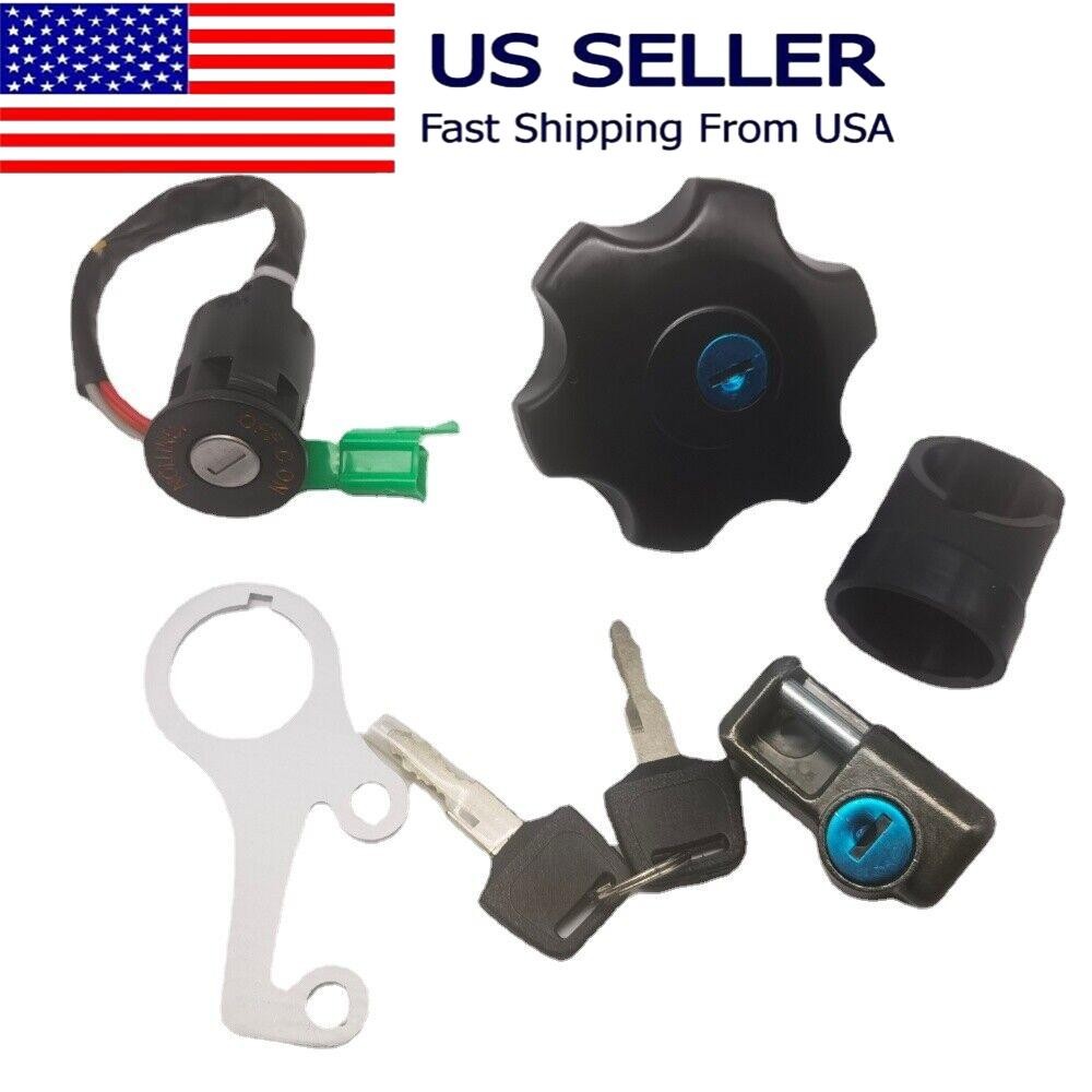 Ignition Key Switch Gas Cap Lock Set For Suzuki 00-24 DRZ400S 05-24 DRZ400SM US