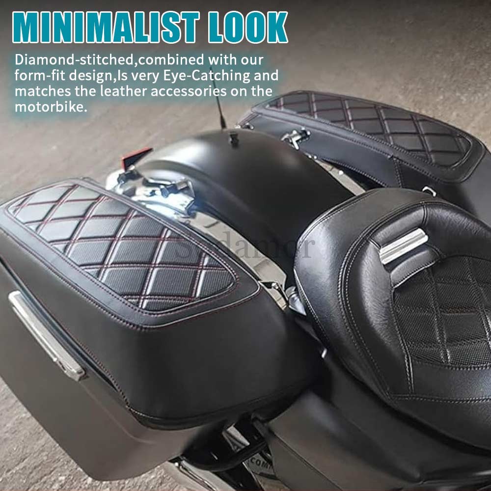 Saddlebag Lid Covers Fit for Harley-Davidson Touring FLHX FLHR FLTRX 2014-2024