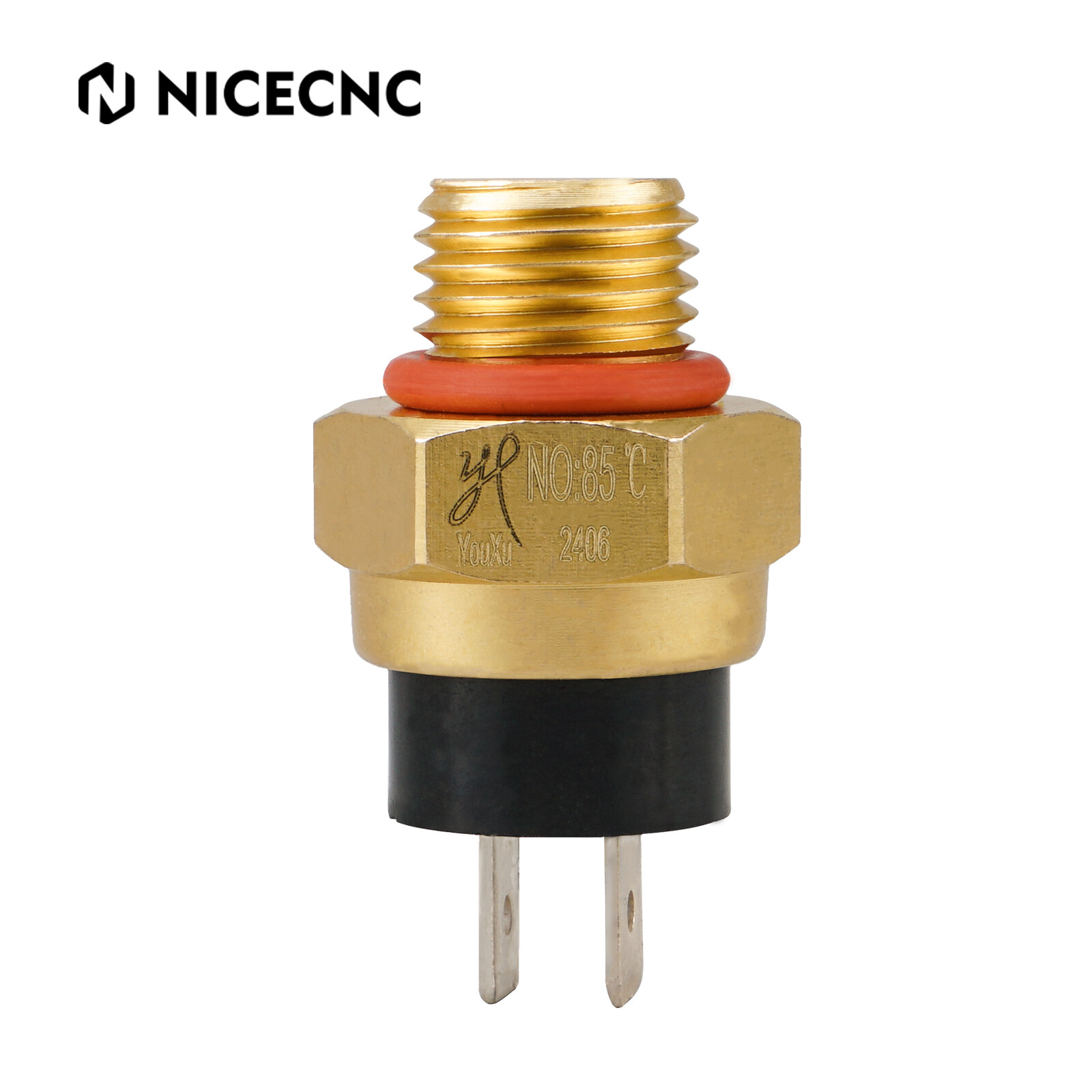 NICECNC M14x1.5 Radiator Fan Thermo Switch Sensor For KTM 400 450 500 525 EXC