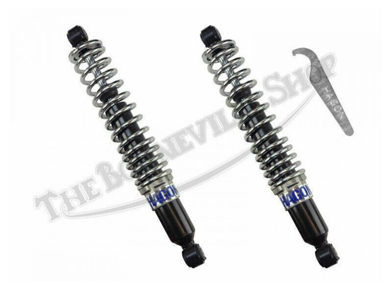 TRIUMPH 500 650 750 HAGON REAR SHOCK ABSORBER SET 12.9″ 110LB PN# TBS-03-3007 SS